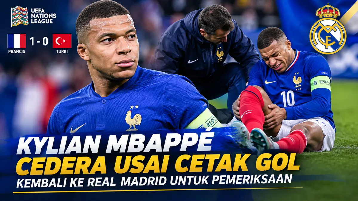 Kylian Mbappé saat membela timnas Prancis melawan Turki di UEFA Nations League